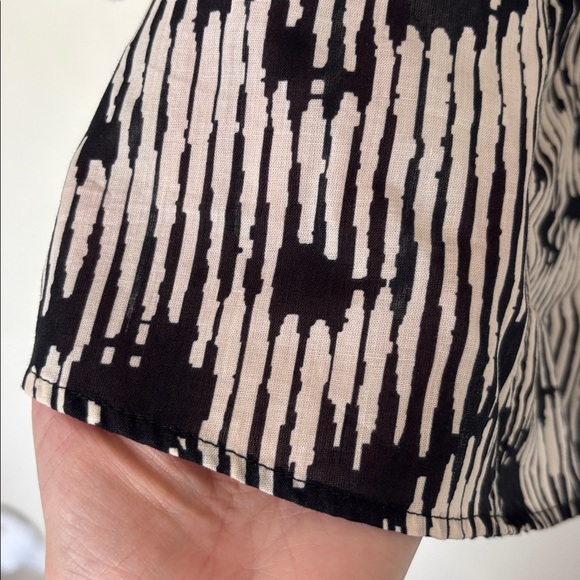 H&M Patterned Printed Tie Belt Voluminous Cotton Dress Swim Coverup XS - Picture 10 of 10